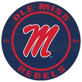 Jardine - Ole Miss Rebels 20'' x 20'' Indoor/Outdoor Circle Sign - Red
