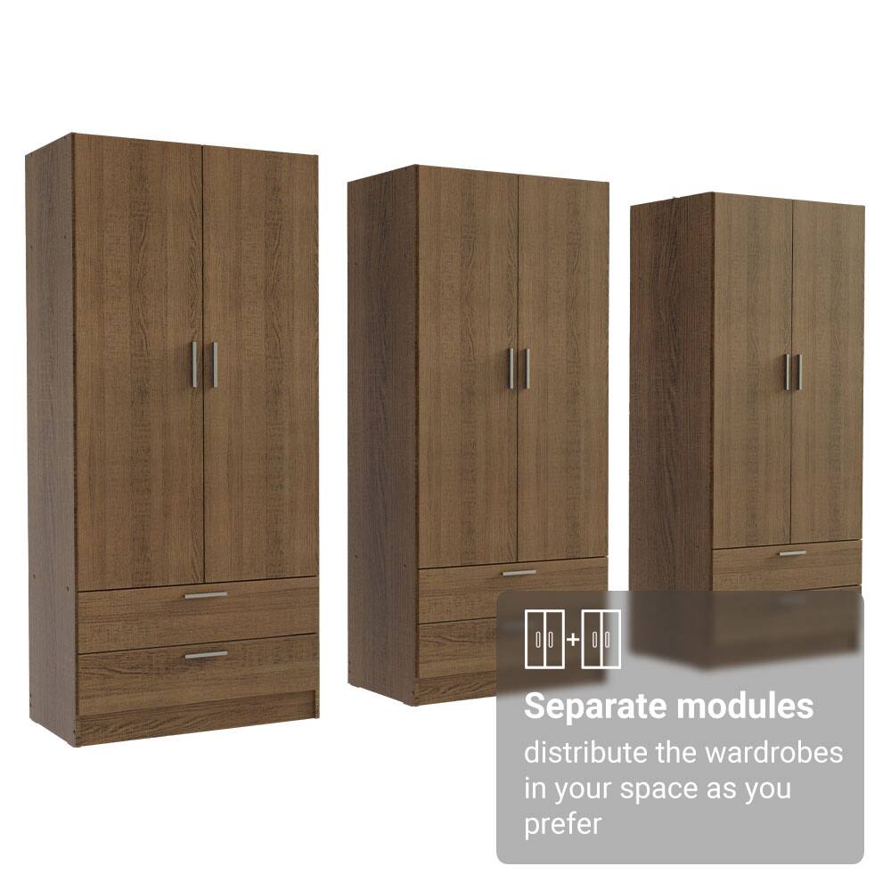 Separate modules distribute the wardrobes in your space as you prefer