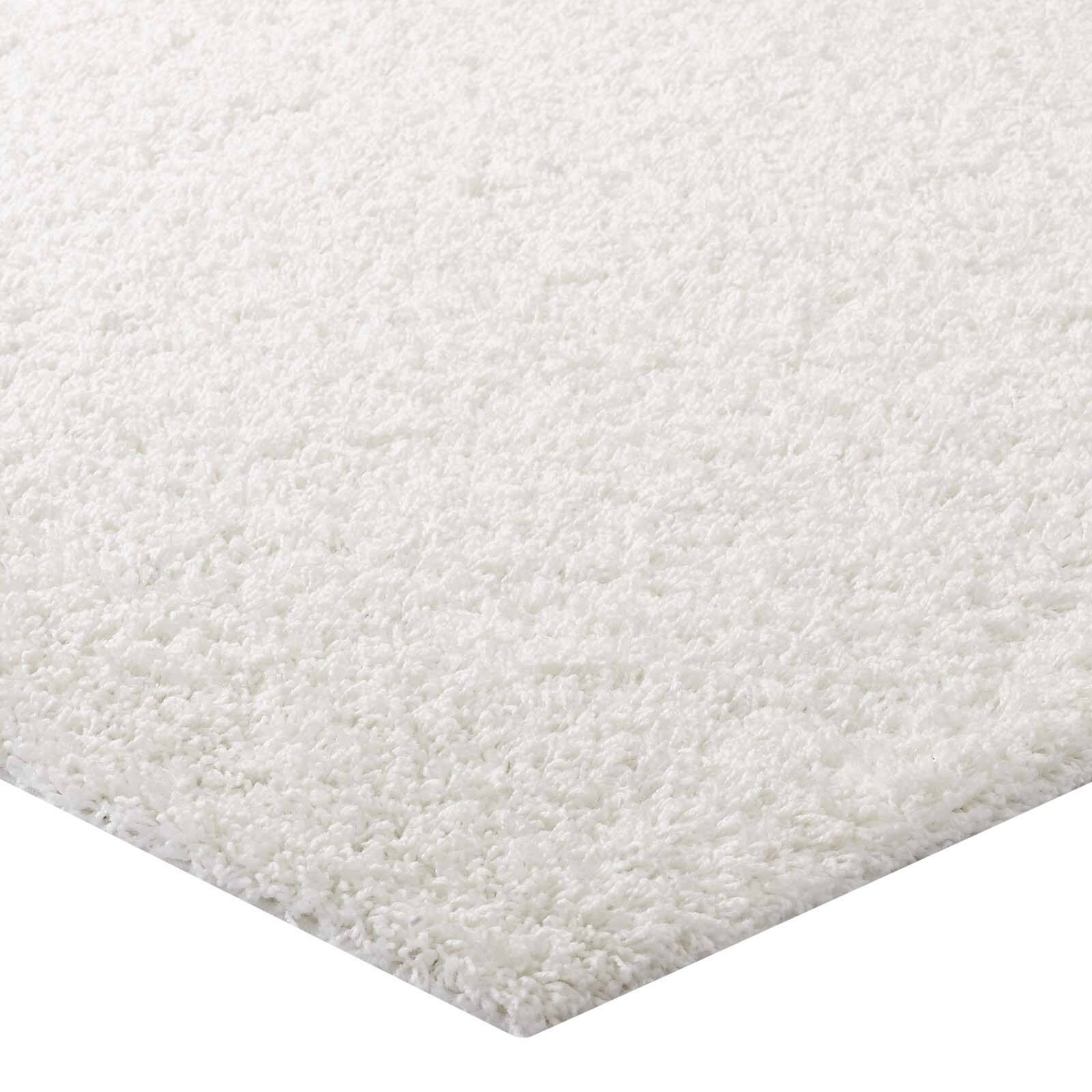 Alt View 2. Modway - Enyssa Solid Shag Area Rug - Ivory White.