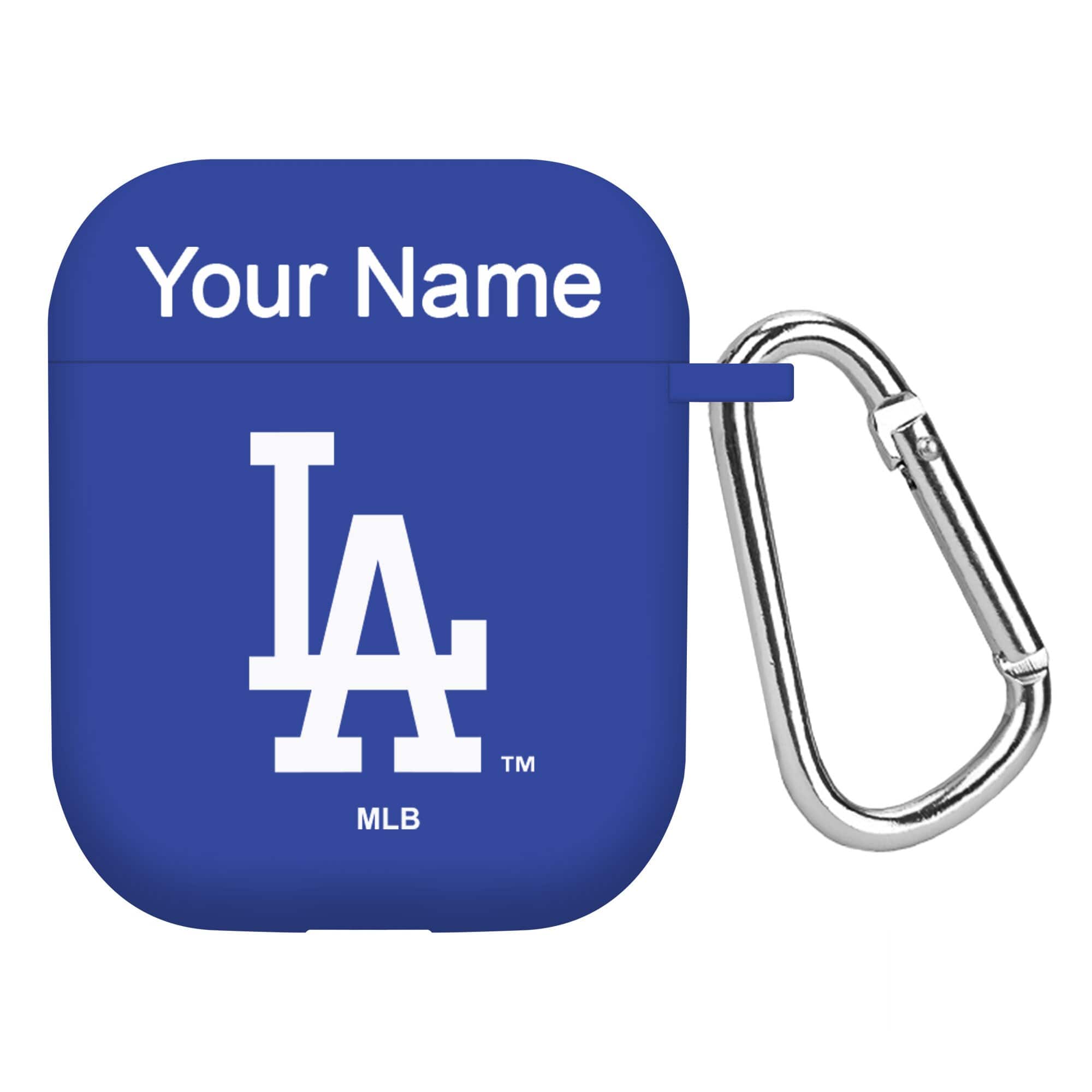 Artinian - Los Angeles Dodgers Personalized Silicone AirPods Case Cover - Multicolor