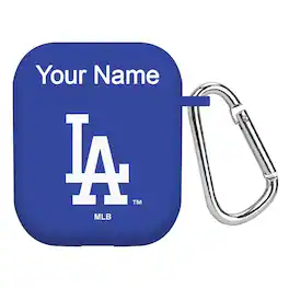Artinian - Los Angeles Dodgers Personalized Silicone AirPods Case Cover - No Size - Multicolor
