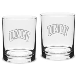 Jardine - UNLV Rebels 14oz. 2-Piece Classic Double Old-Fashioned Glass Set - Multicolor