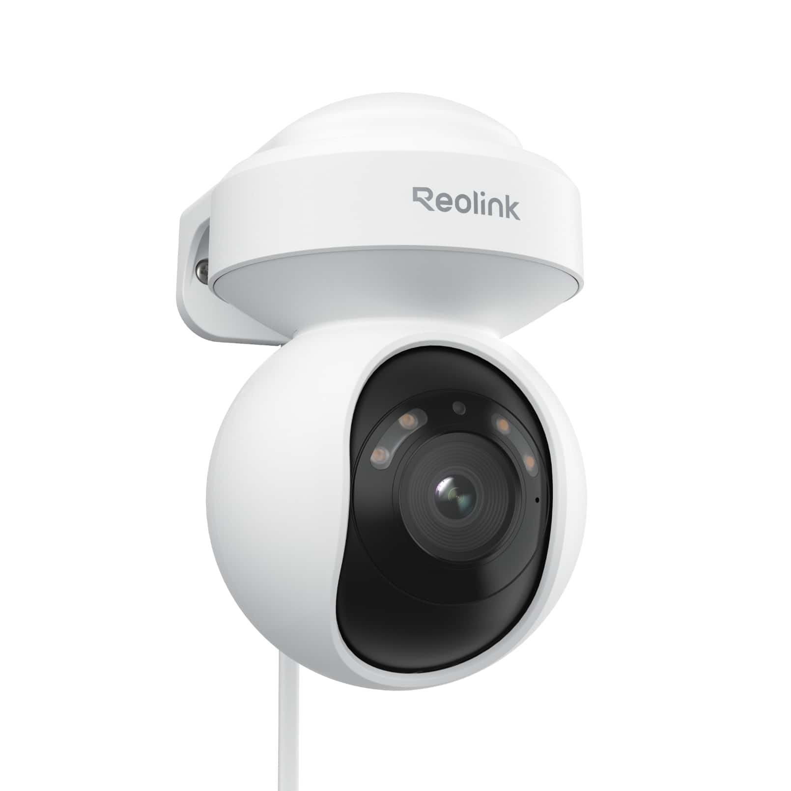 Reolink - E1 Outdoor SE PoE 4K 8MP 360° Auto-Tracking Security Camera Color Night Vision Person Vehicle Animal Detection - White