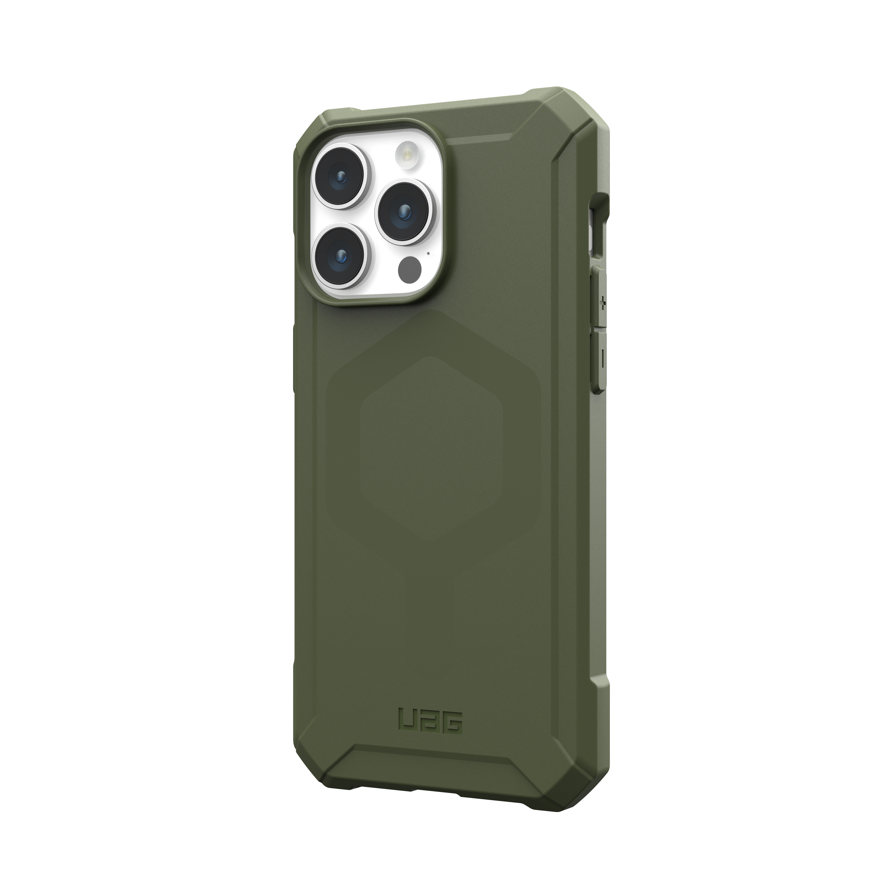 Angle. UAG - Essential Armor Series Case with Magsafe for Apple iPhone 15 Pro Max - Olive Drab.