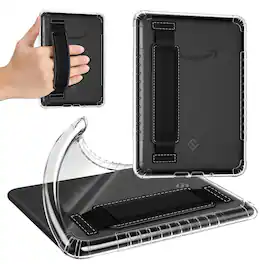 Kitcheniva - Slim Soft Flexible TPU E-Reader Back Cover Case With Hand Strap For 7" Kindle Paperwhite (12th Gen 2024) - Clear