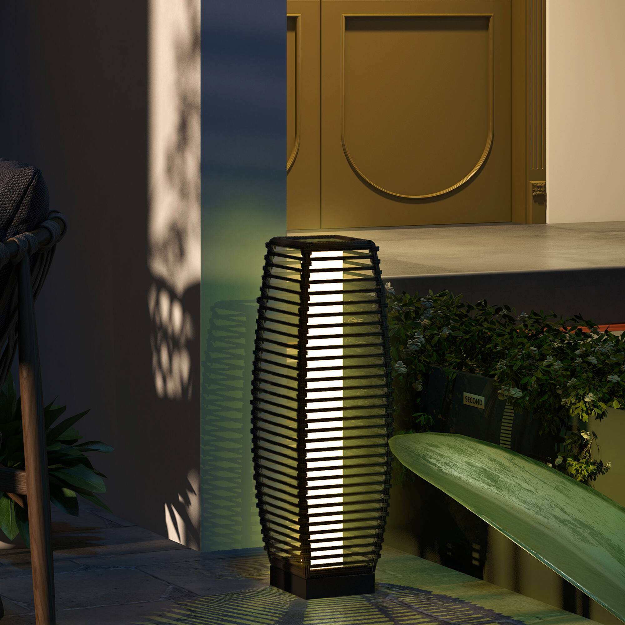 Alt View 1. Outsunny - Floor Lamp - Gray.