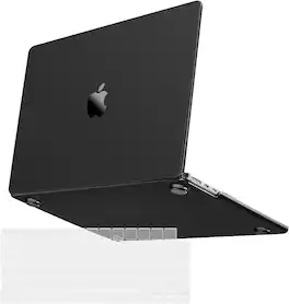 mosiso - Hard Case and Keyboard Cover for MacBook Air 15-inch A3448 A3241 A3114 A2941 - Black Clear