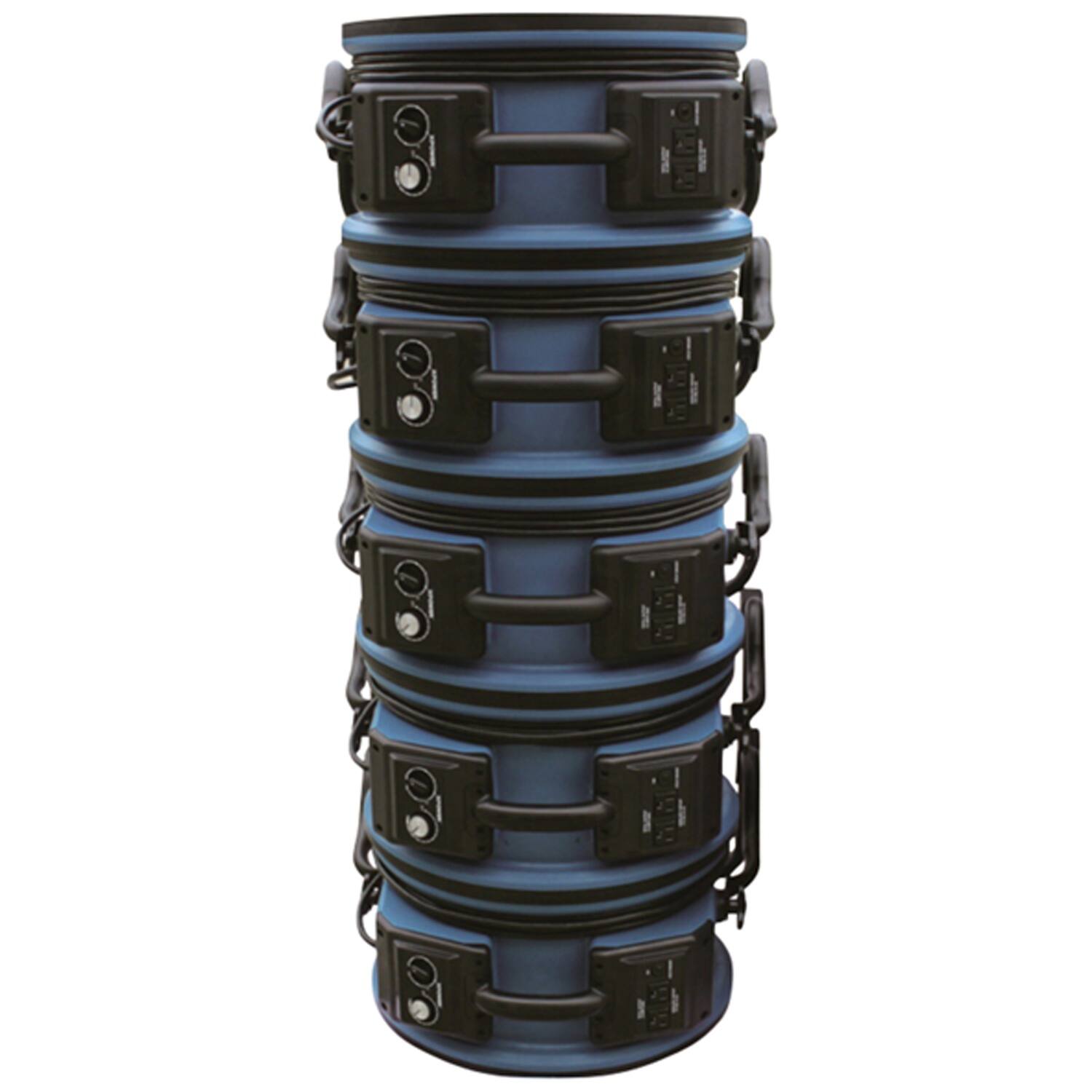 Alt View 5. XPOWER - Xpower X-47atr X-47atr 3,600-cfm Variable-speed Professional Sealed-motor Axial Fan With Timer And Power Outlets - blue.