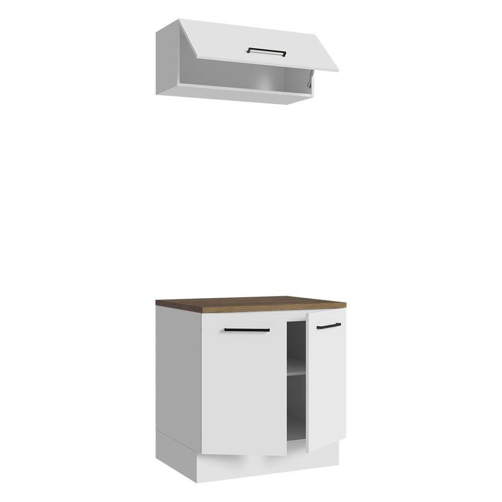Alt View 5. Madesa - Madesa Garage and Utility Room Storage Cabinet Set with 31"L Base Cabinet and Wall Cabinet - White - White.