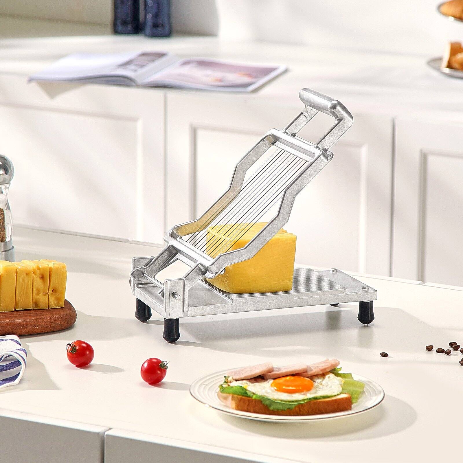 Alt View 1. Glintex - Cheese Cutter with Wire Aluminum Commercial Slicer 316 Stainless Blade Adjustable Kitchen Cutters & Slicers.