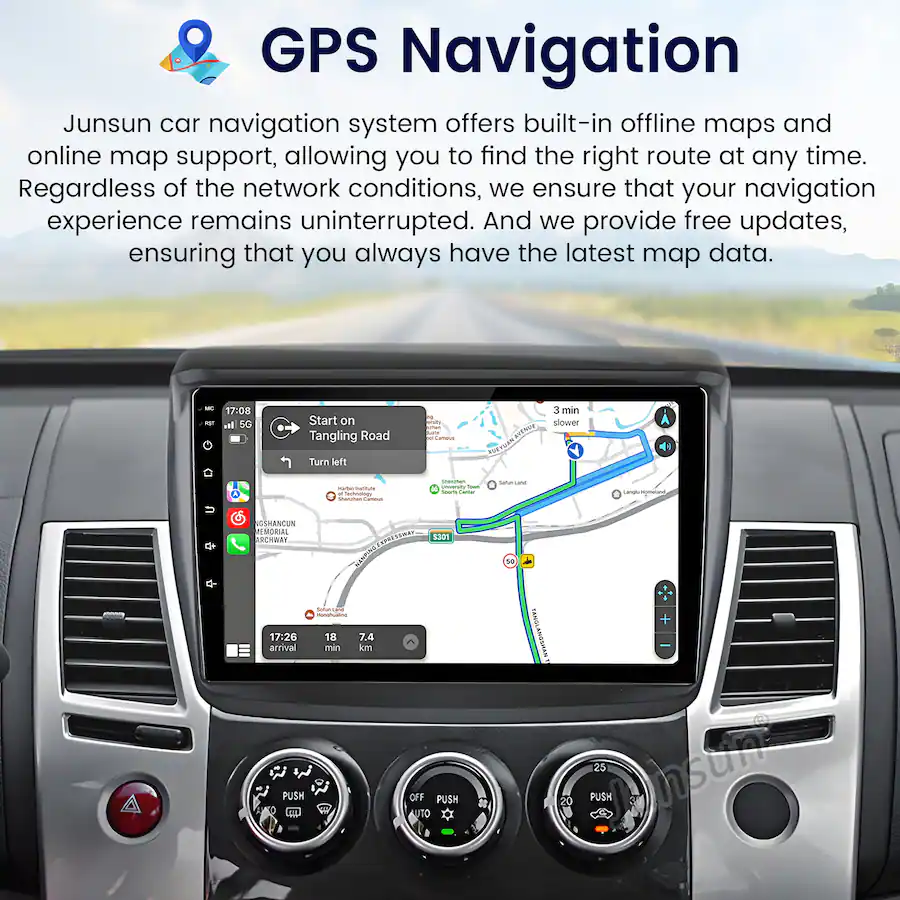 Push Flac Junsun 8Core 4+64GB Android15 carplay Car Stereo Radio Car Head Unit ...