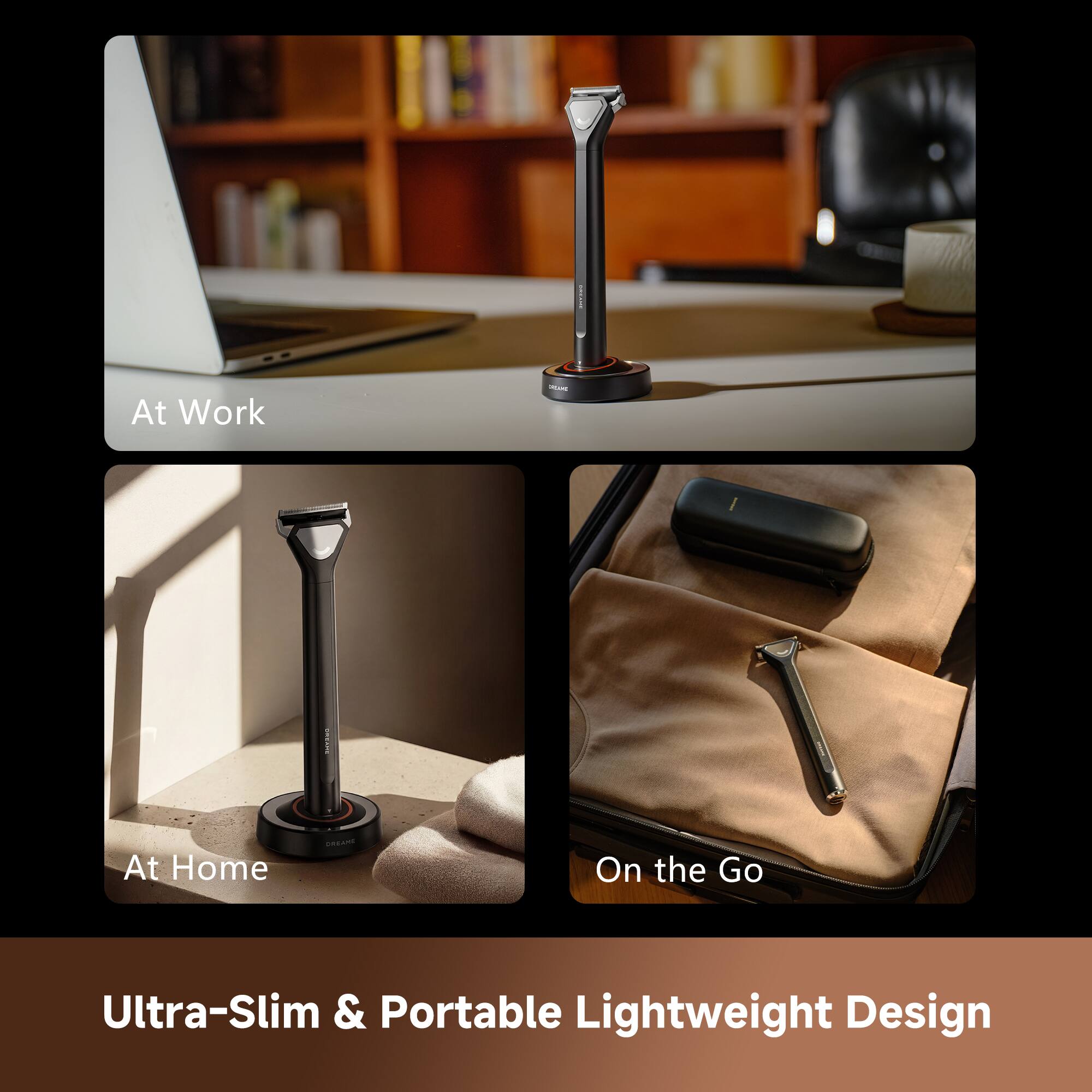 At Work  
At Home  
On the Go  

Ultra-Slim & Portable Lightweight Design
