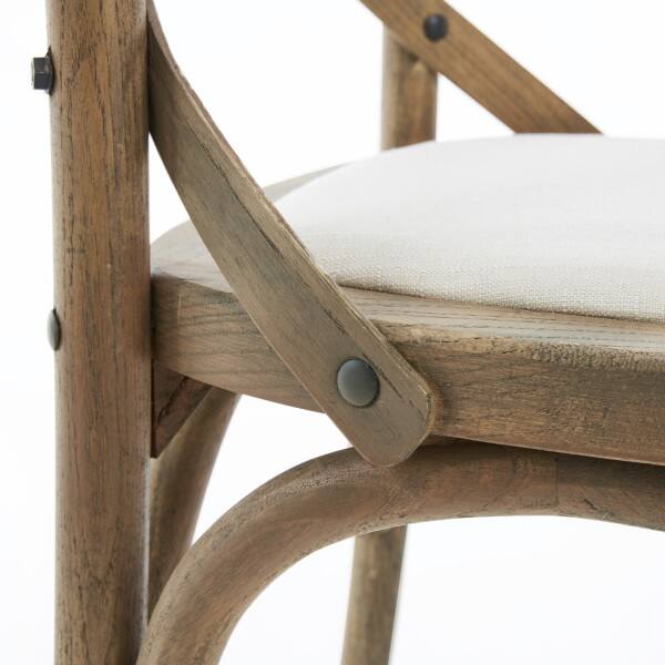 Alt View 8. Finch - Finch Elmhurst Cross Back Dining Chair, Set of 2, Cream - Cream.