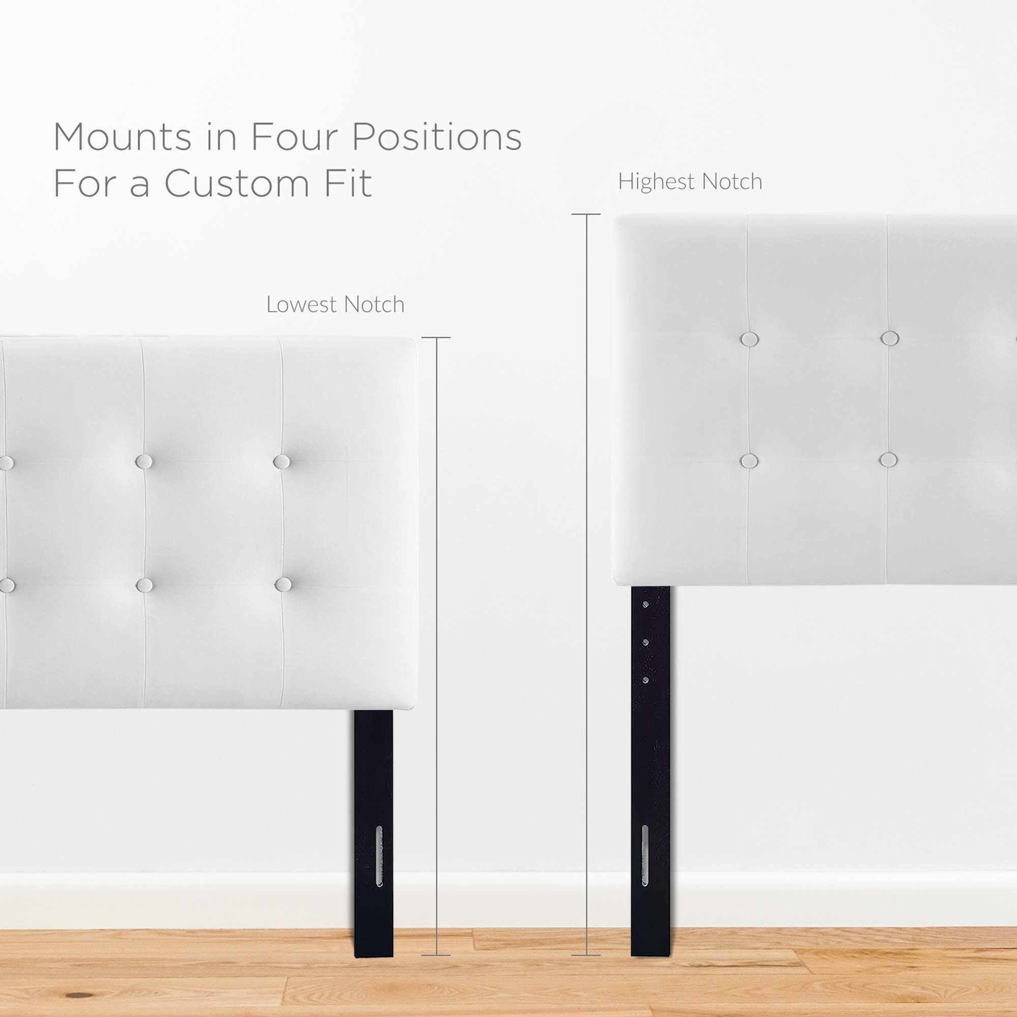 Mounts in Four Positions  
For a Custom Fit  

Lowest Notch  
Highest Notch