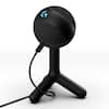 Front. Logitech - Yeti Orb Wired Cardioid Condenser Gaming Microphone with LIGHTSYNC RGB Lights - Black.