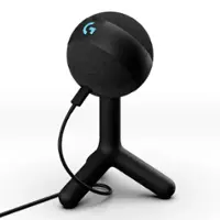 Logitech - Yeti Orb Wired Cardioid Condenser Gaming Microphone with LIGHTSYNC RGB Lights - Black - Front_Zoom