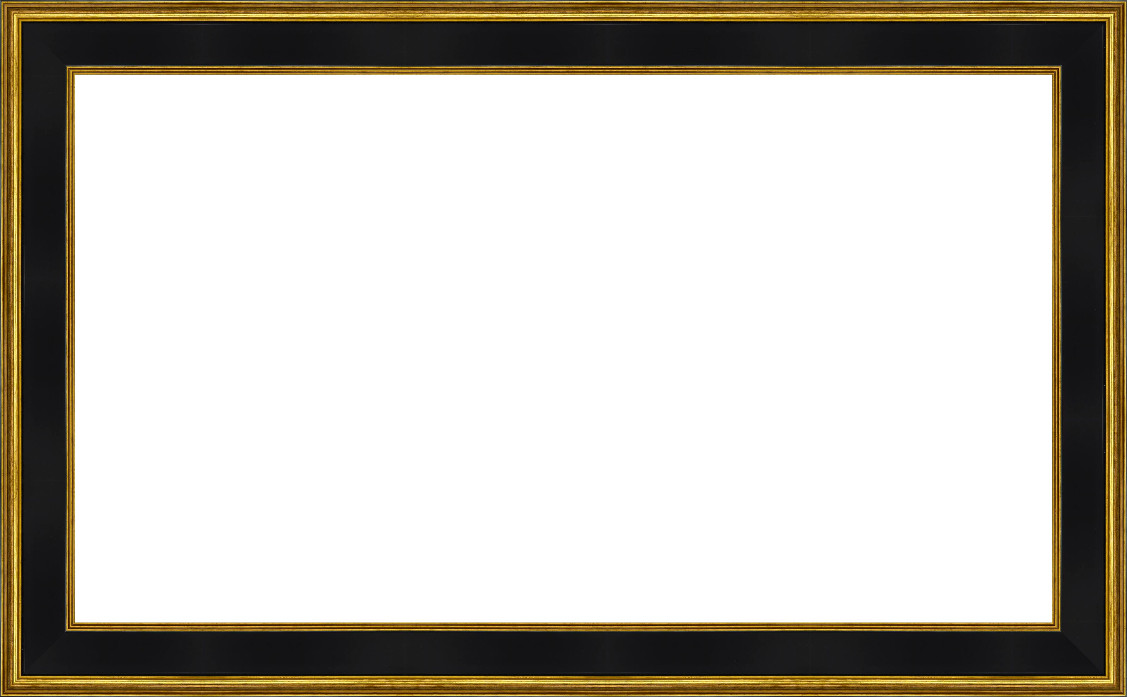 Alt View 15. Deco TV Frames - Premiere Bezel for Samsung the Frame TV - 32" - Antique Gold & Black.