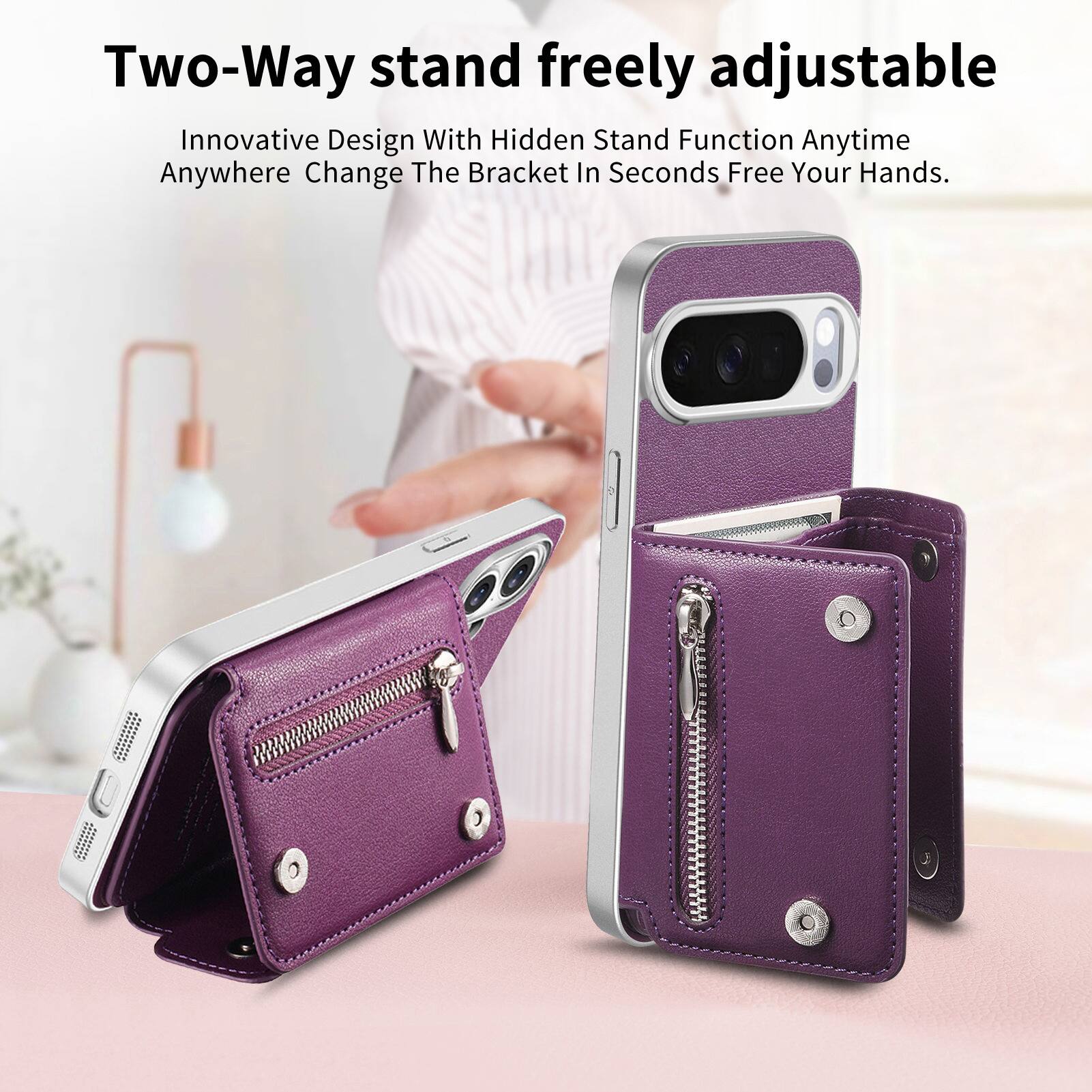 Two-Way stand freely adjustable  
Innovative Design With Hidden Stand Function Anytime Anywhere Change The Bracket In Seconds Free Your Hands.