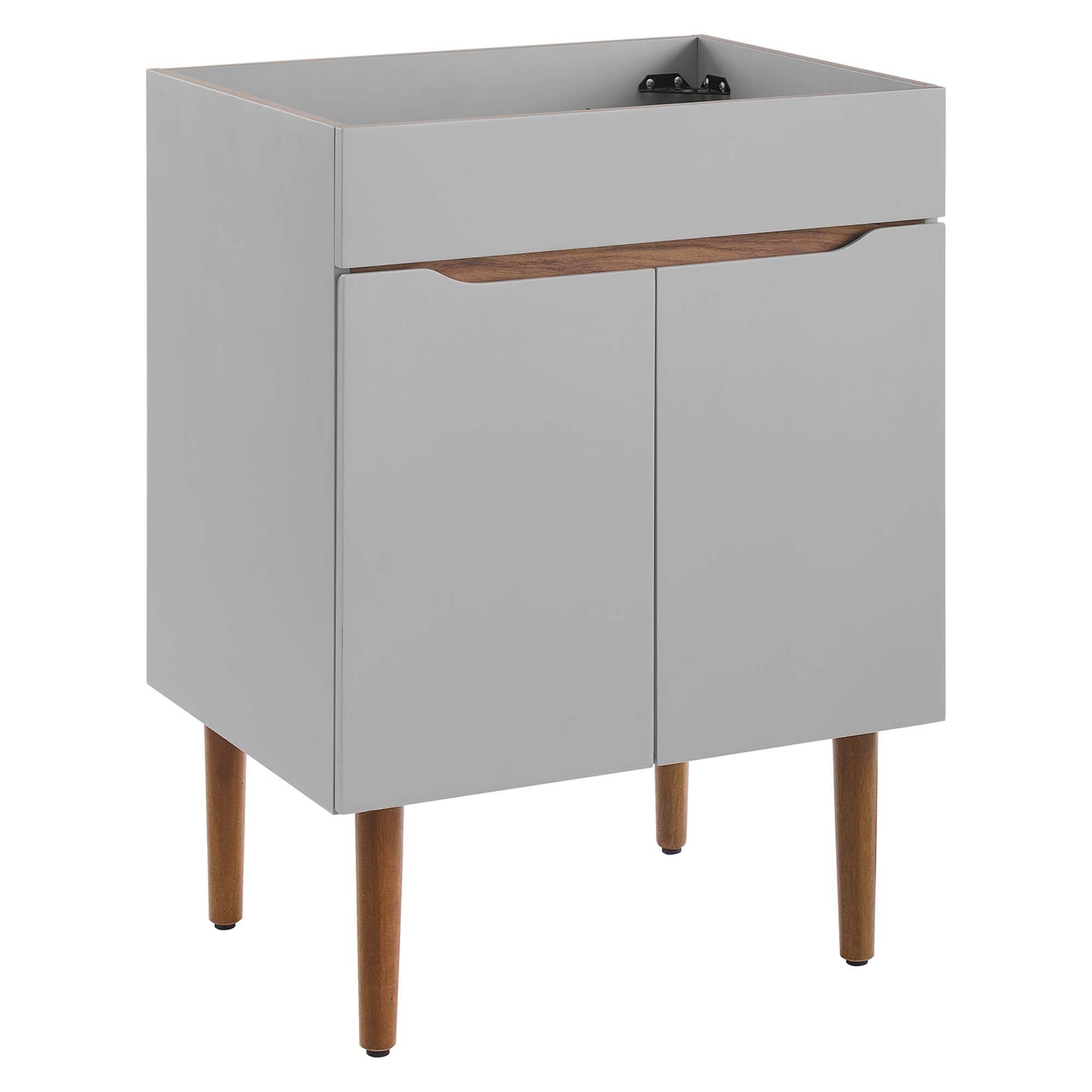 Angle. Modway - Harvest Bathroom Cabinet Basin Not Included by Modway - Gray Walnut.