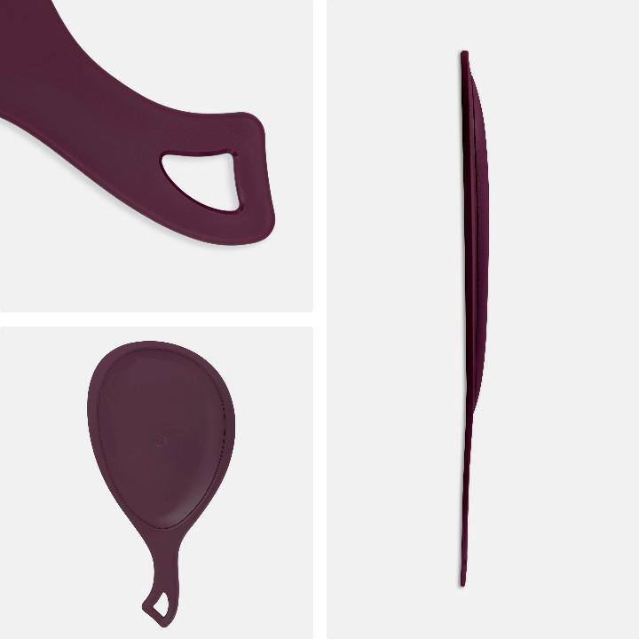 Alt View 1. Zadro - Medium Teardrop Handheld Mirror with Curved Comfortable Handle - Made In USA - Bright Rose Pink.