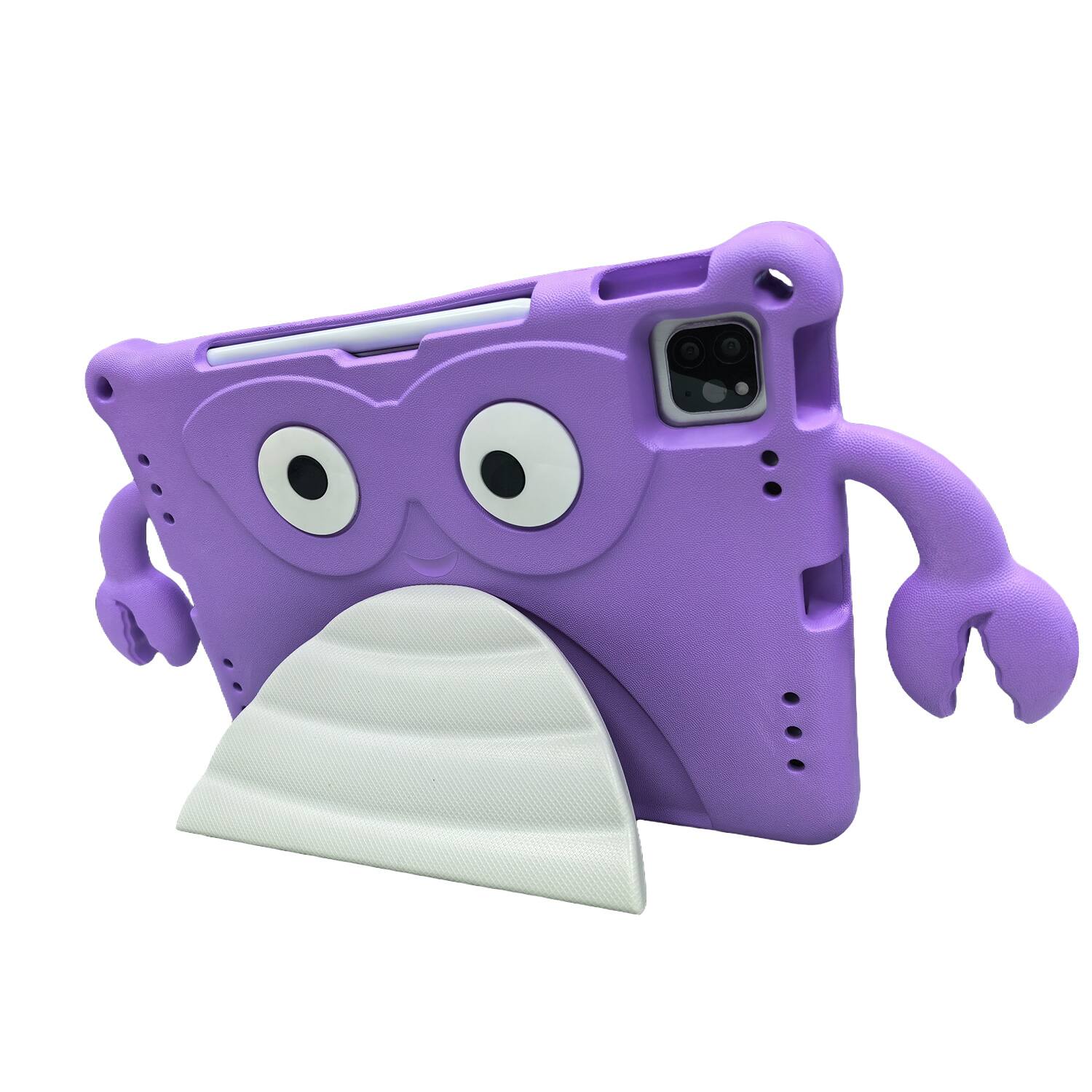 Alt View 4. Dteck - Shockproof Cartoon Case for Apple iPad (10th Generation) 10.9" 2022, Soft TPU Protective Cover with Integrated Stand - Lightpurple.