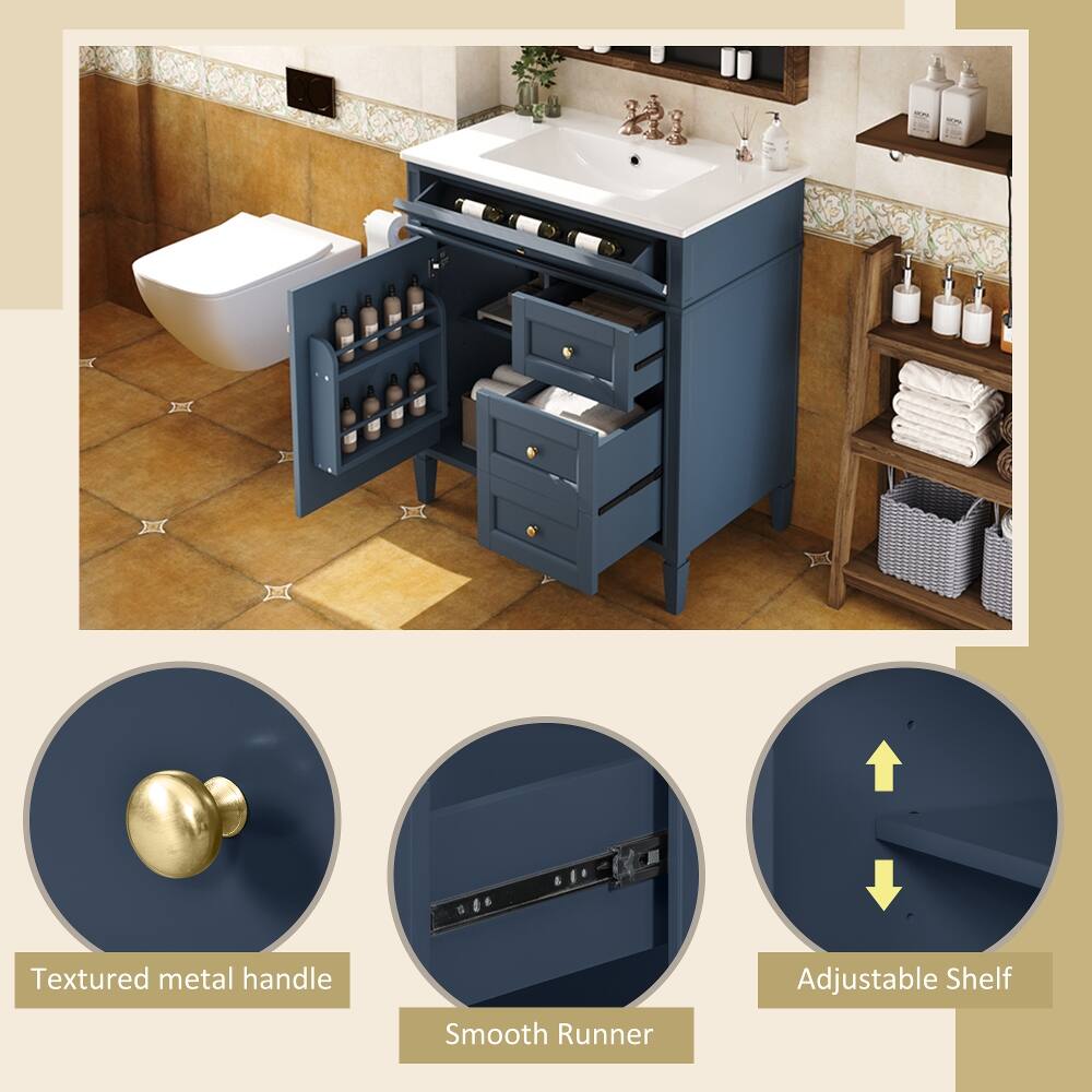 Textured metal handle  
Smooth Runner  
Adjustable Shelf