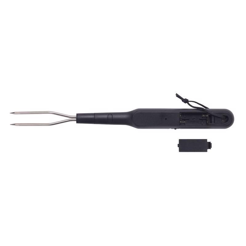 Front. Taylor - Taylor Black/Silver Plastic/Stainless Steel Digital Fork Thermometer.