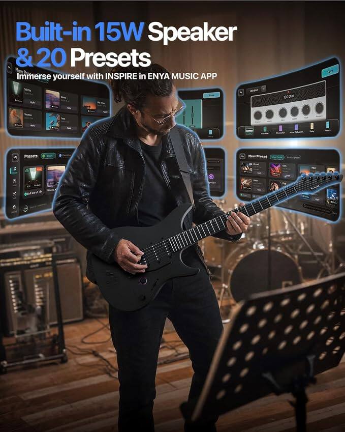 Built-in 15W Speaker & 20 Presets  
Immerse yourself with INSPIRE in ENYA MUSIC APP