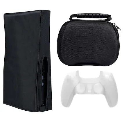 Front. Rainforest Accessories - Accessories Kit For Playstation 5 Includes Controller Carrying Case, Dust Cover, & Controller Skin - Multi.
