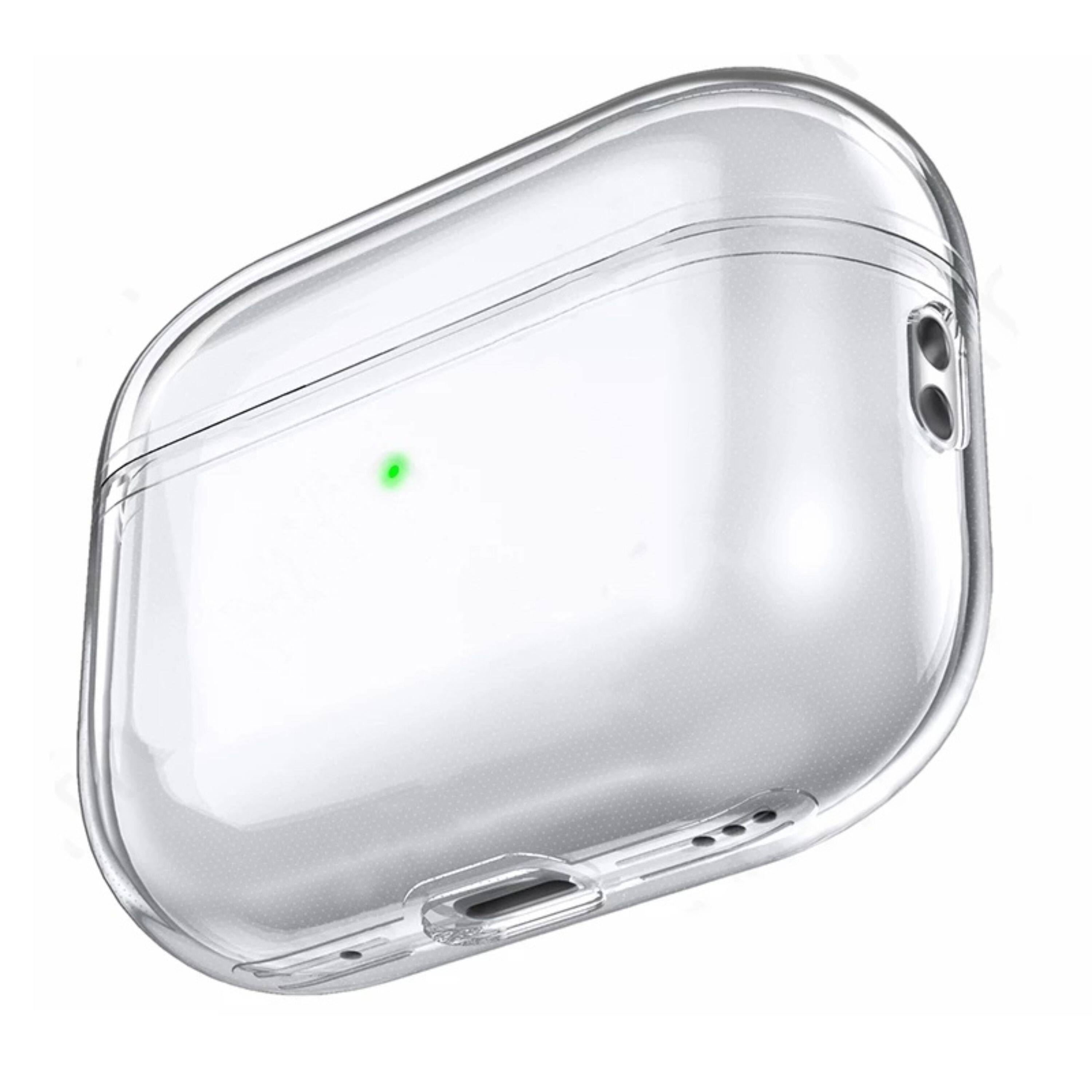 Left. Kitcheniva - Bubbly Airpod Pro Case Clear - Clear.