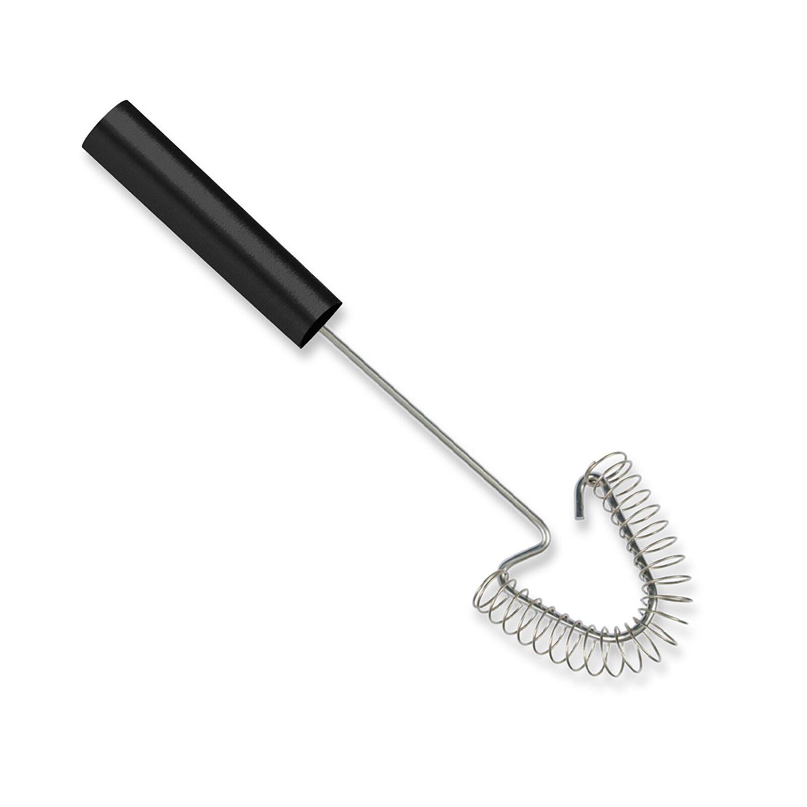 Front. Rada - Cutlery Handi-Stir Whisk with Spring Face, Black Handle - Black.