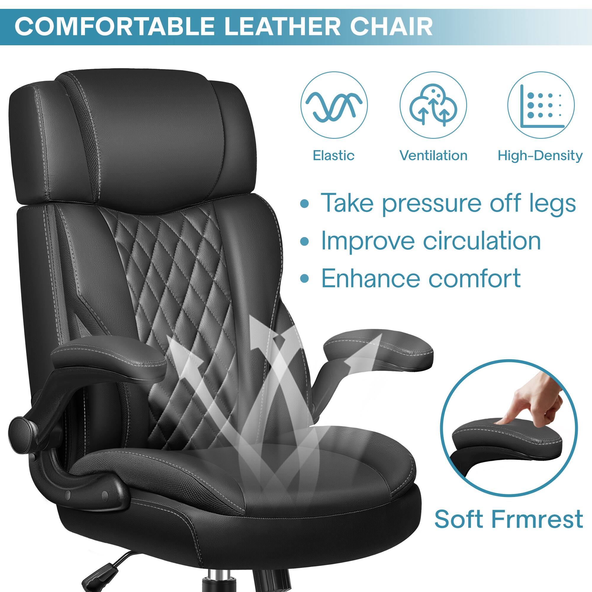 Brick Attic Ergonomic Leather Executive Office Chair, Swivel
