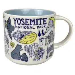 Starbucks - Been There Series Yosemite National Park Ceramic Mug, 14 Oz - Blue