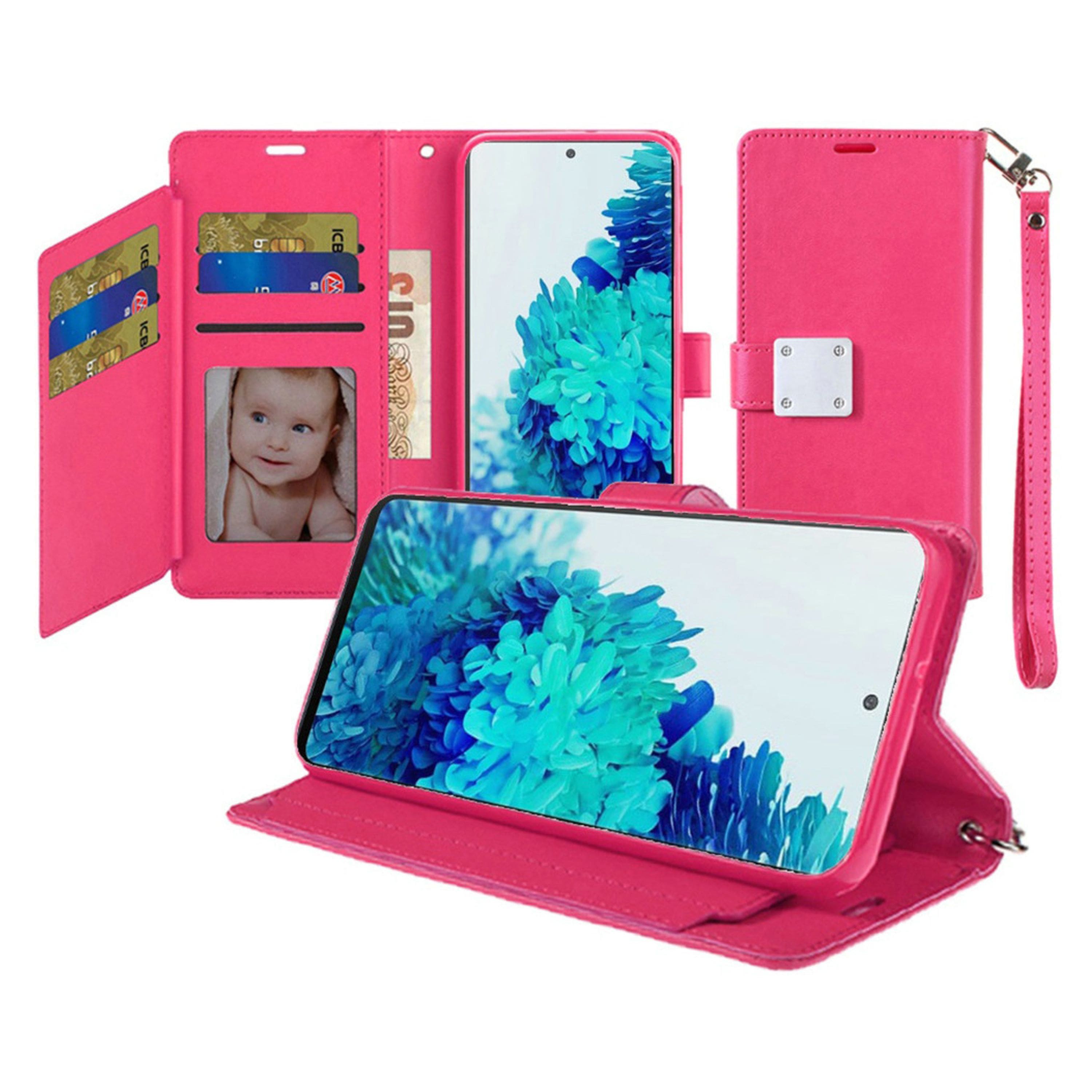 Kitcheniva - PU Leather Phone Wallet Case With Wrist Strap For iPhone 14 Pro Max - Hot Pink price history on PriceWatchPro