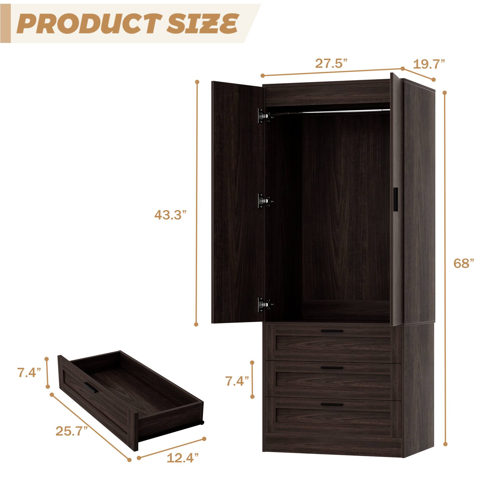PRODUCT SIZE

27.5" 19.7" 43.3" 68" 7.4" 7.4" 25.7" 12.4"