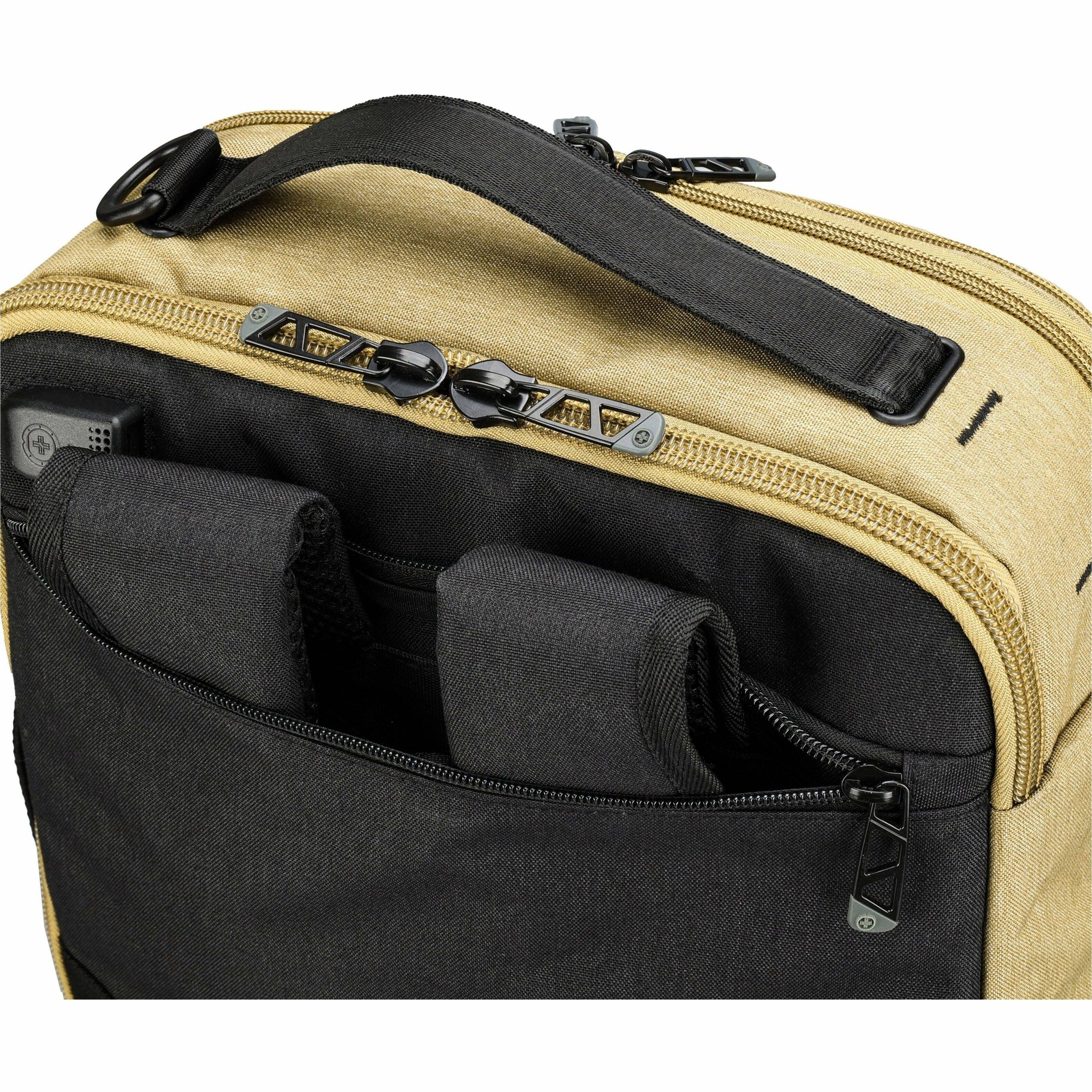 Alt View 31. Swissdigital Design - BERG Hybrid TSA-Friendly Briefcase With USB Charging Port  RFID Protection and Fits Up to 16″ Laptop - Dark Khaki.