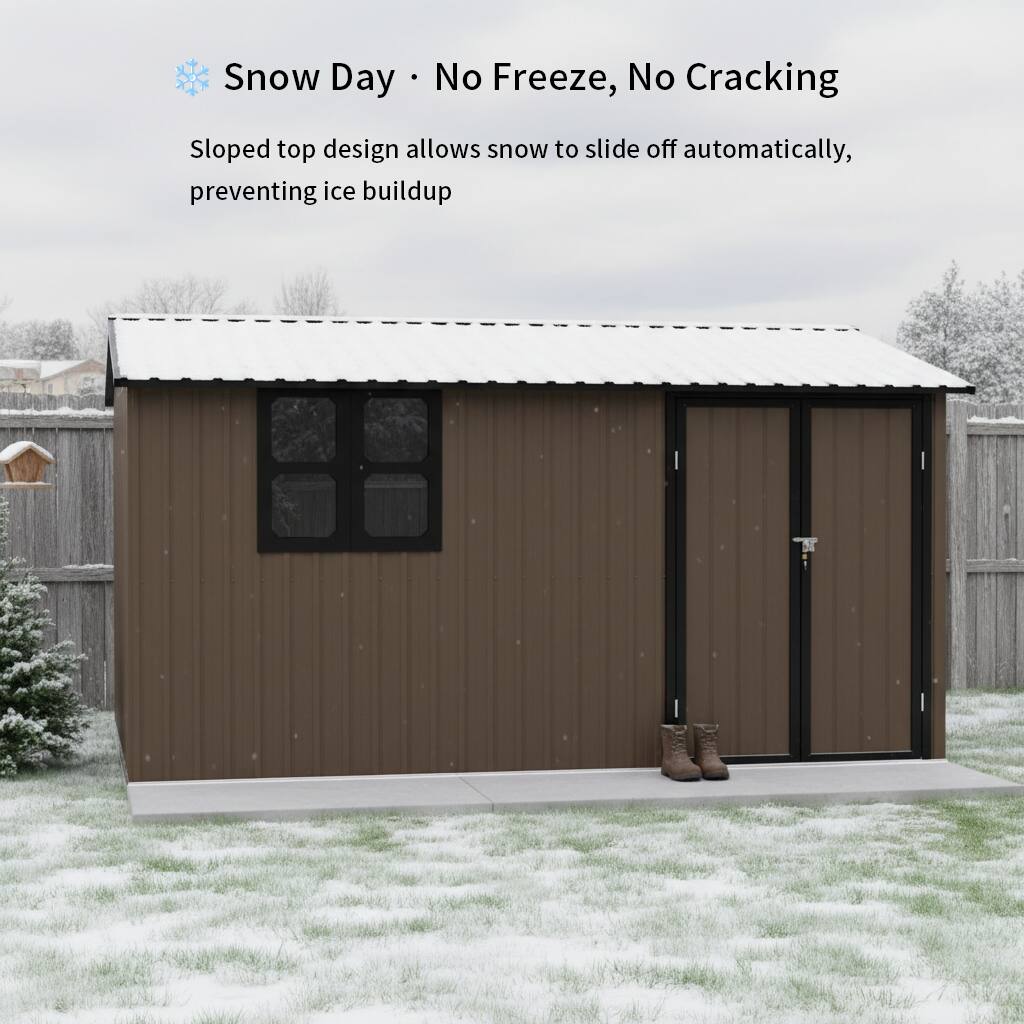 Snow Day • No Freeze, No Cracking

Sloped top design allows snow to slide off automatically, preventing ice buildup