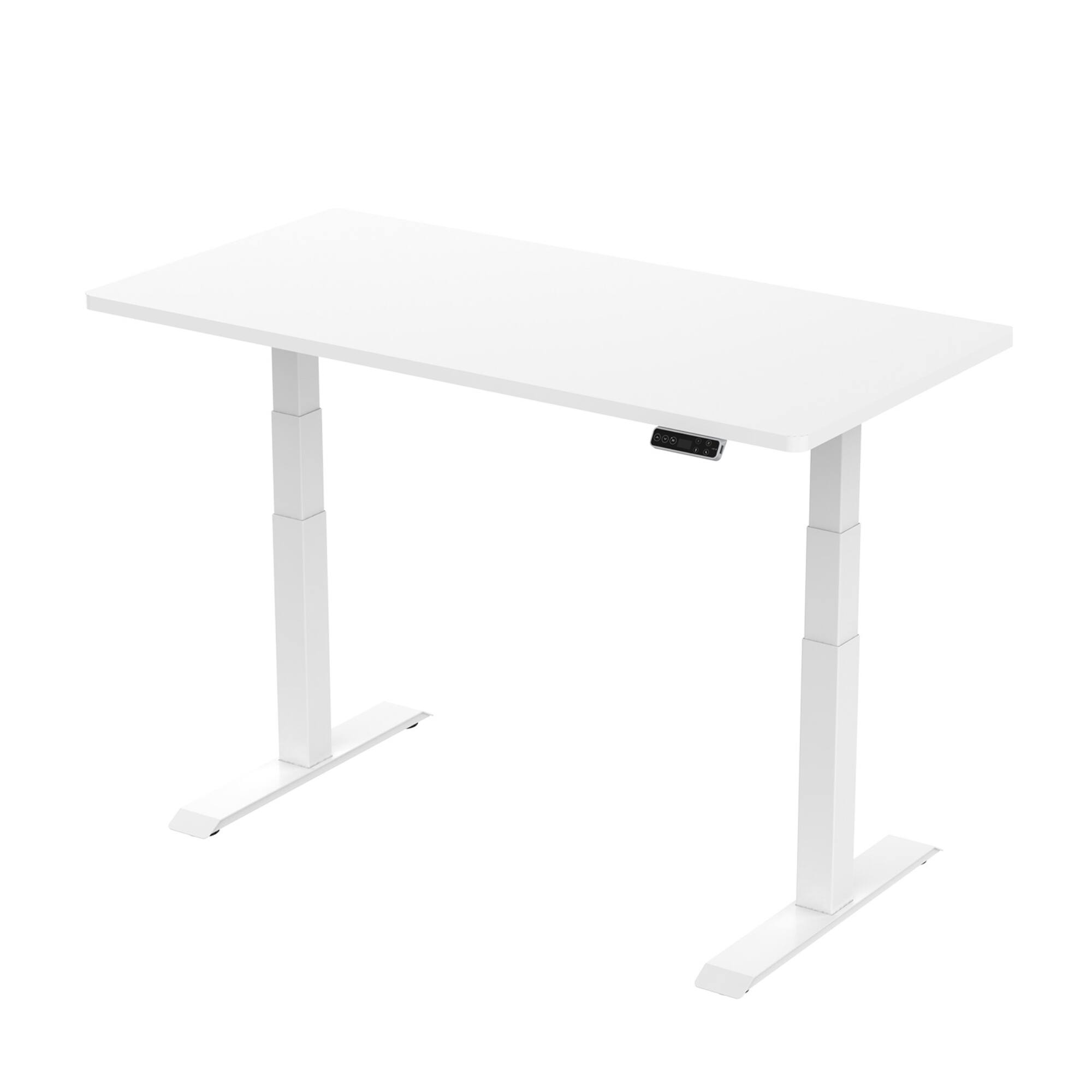 Alt View 5. FlexiSpot - FlexiSpot E7 55''W Electric Adjustable Standing Desk Chipboard, White/White - White.