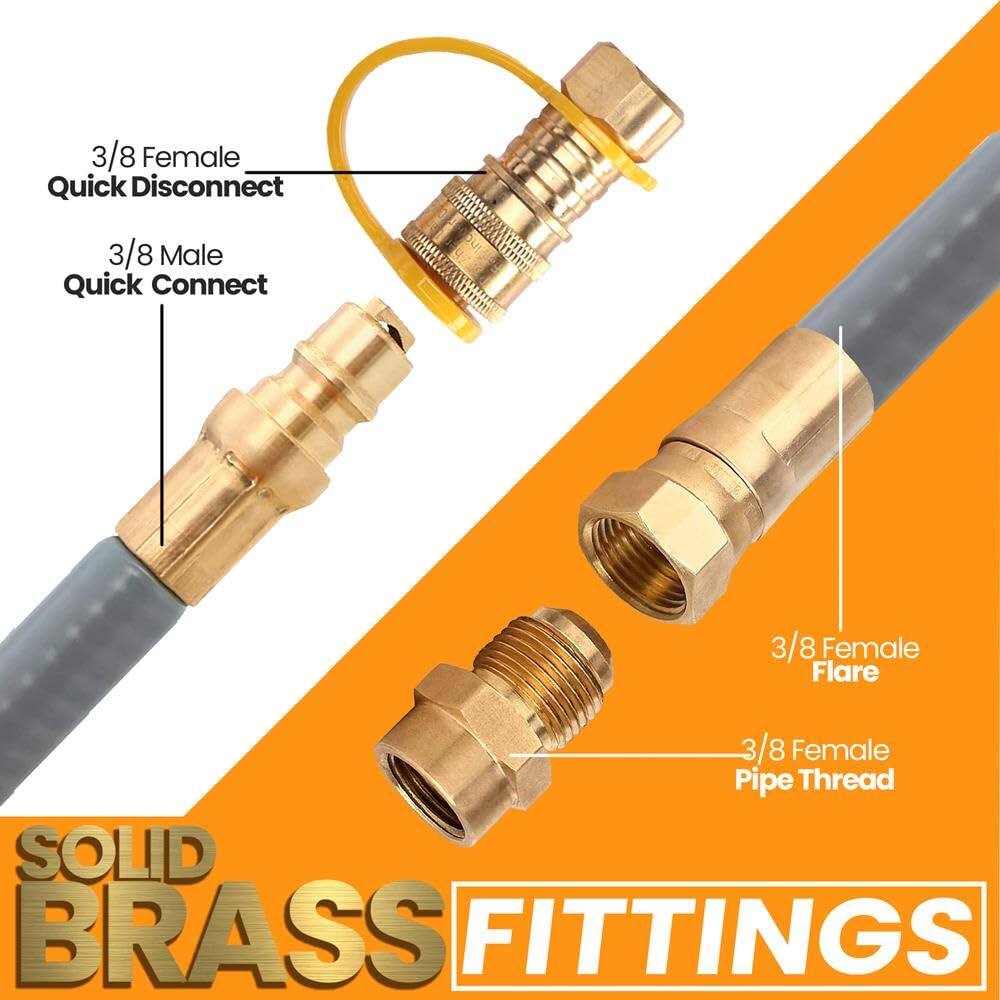 3/8 Female Quick Disconnect  
3/8 Male Quick Connect  
3/8 Female Flare  
3/8 Female Pipe Thread  
SOLID BRASS FITTINGS