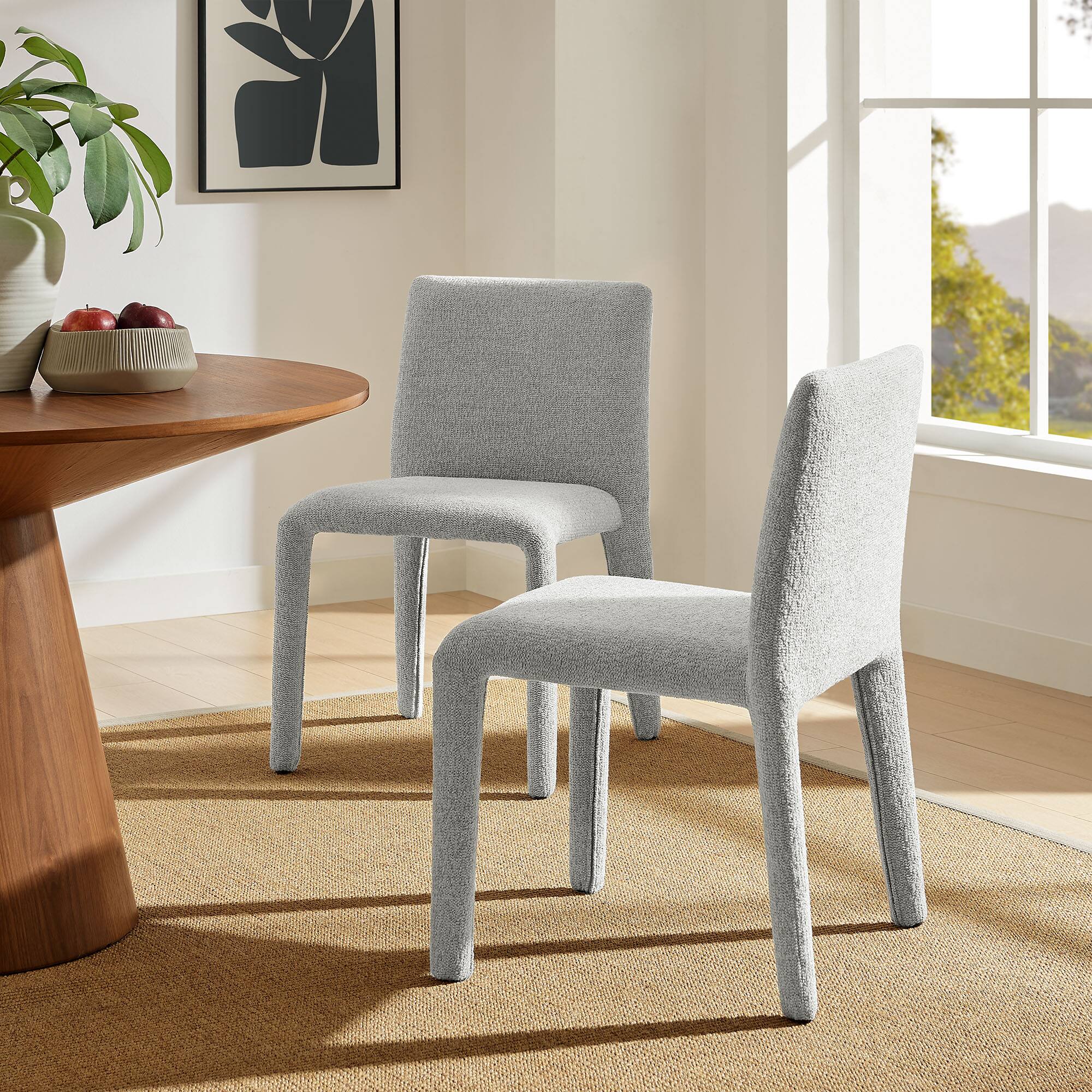 Alt View 5. Modway - Rhodes Fabric Upholstered Dining Chair by Modway - Gray.