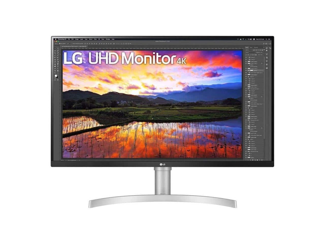 LG - 31.5" 4K HDR10 IPS Monitor with AMD FreeSync & Ergonomic Design - White