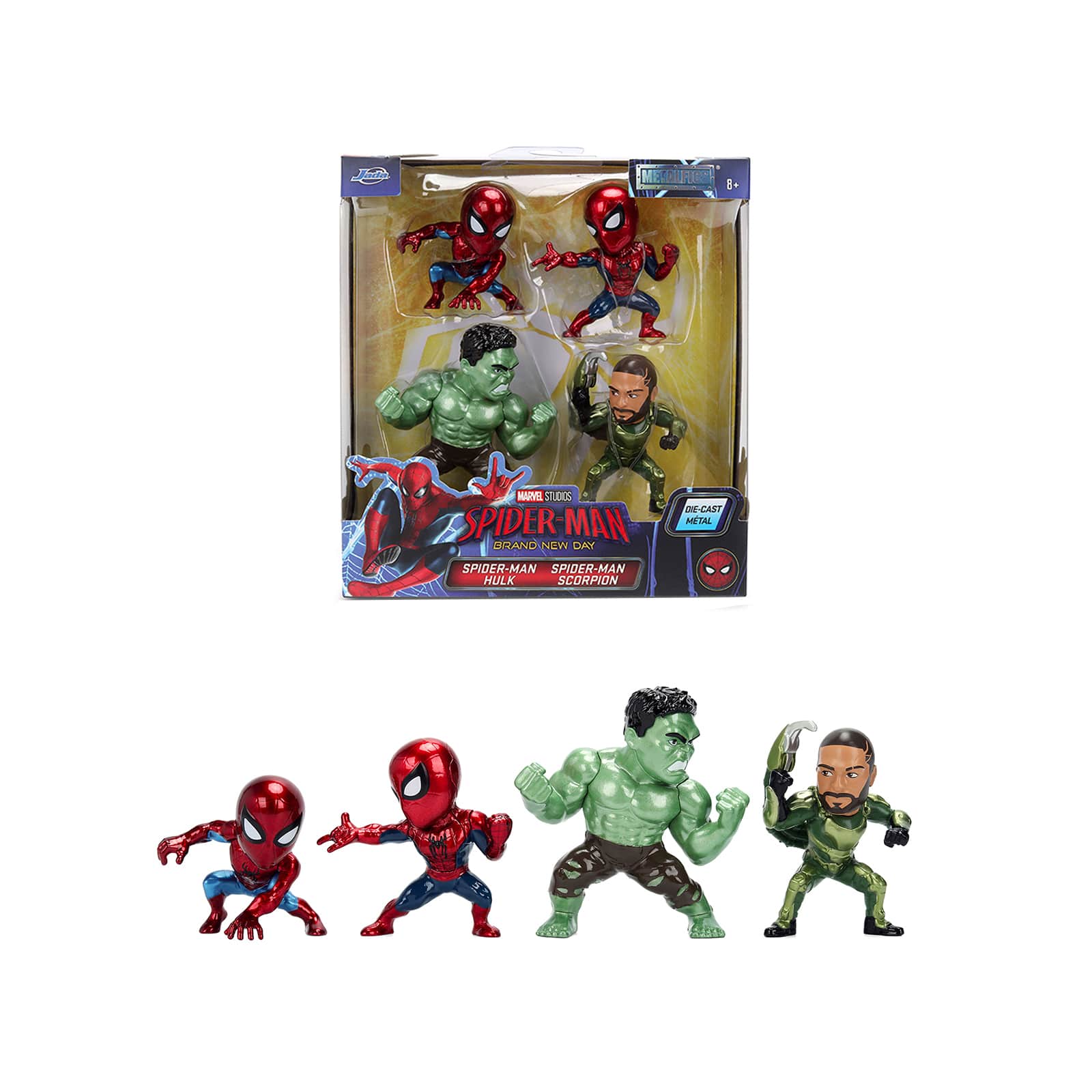 "Set of 4 Diecast Figures ""Spider-Man: Brand New Day"" (2026) Movie ""Metalfigs"" Series Diecast models by Jada" price history on PriceWatchPro