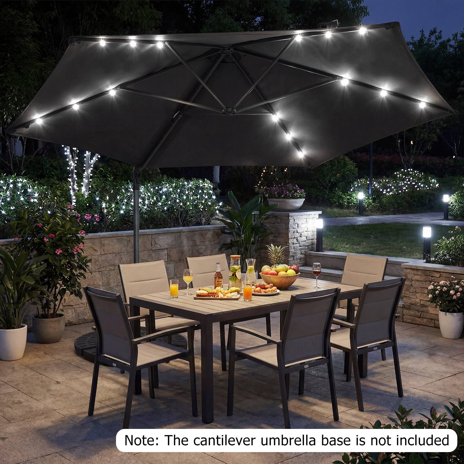 Note: The cantilever umbrella base is not included