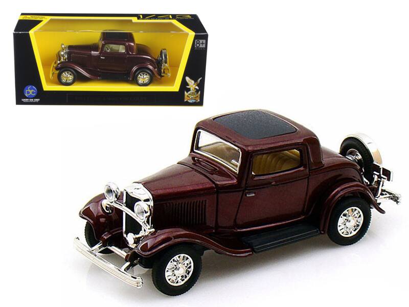 1932 Ford 3-Window Coupe Burgundy 1/43 Diecast Model Car by Road Signature price history on PriceWatchPro