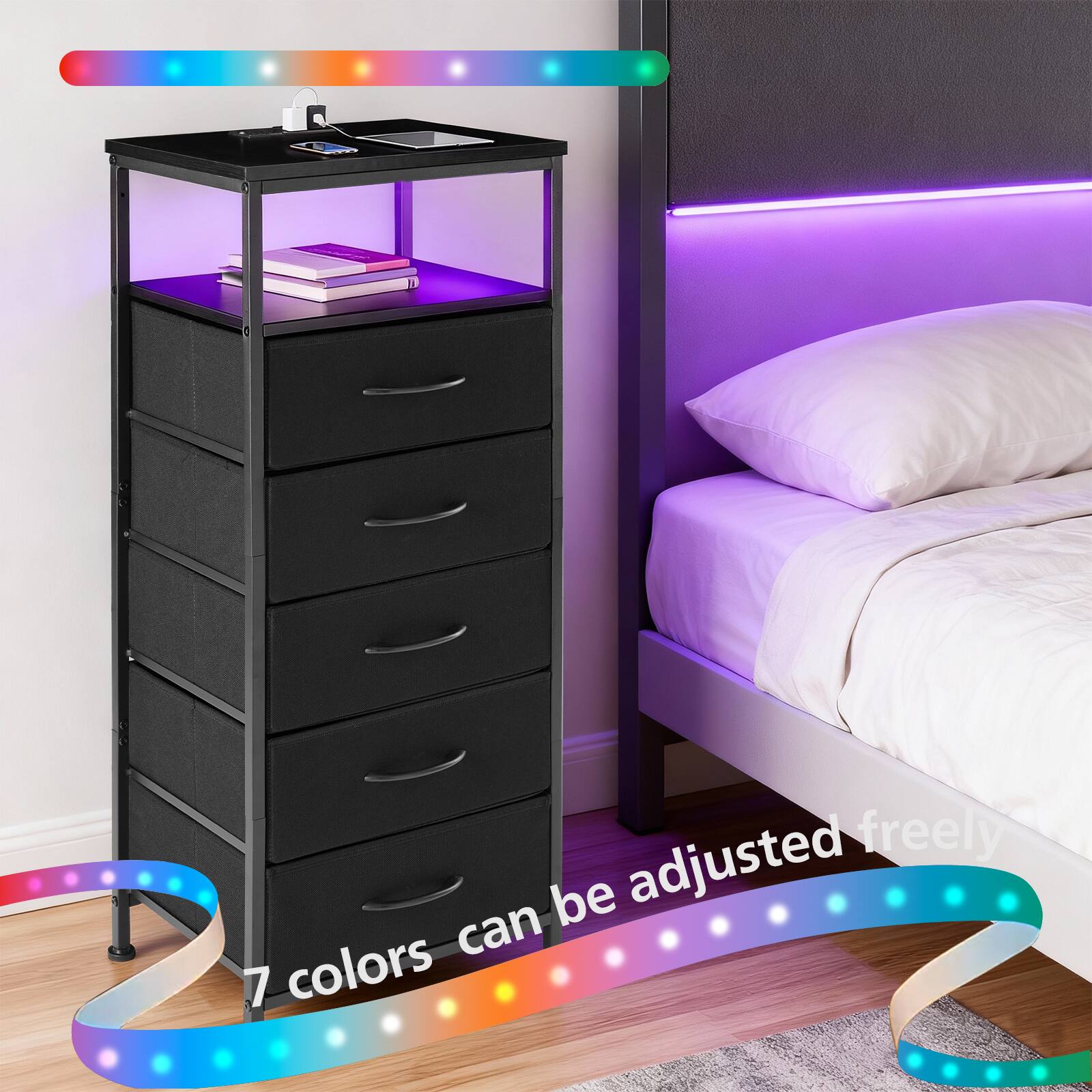 7 colors can be adjusted freely