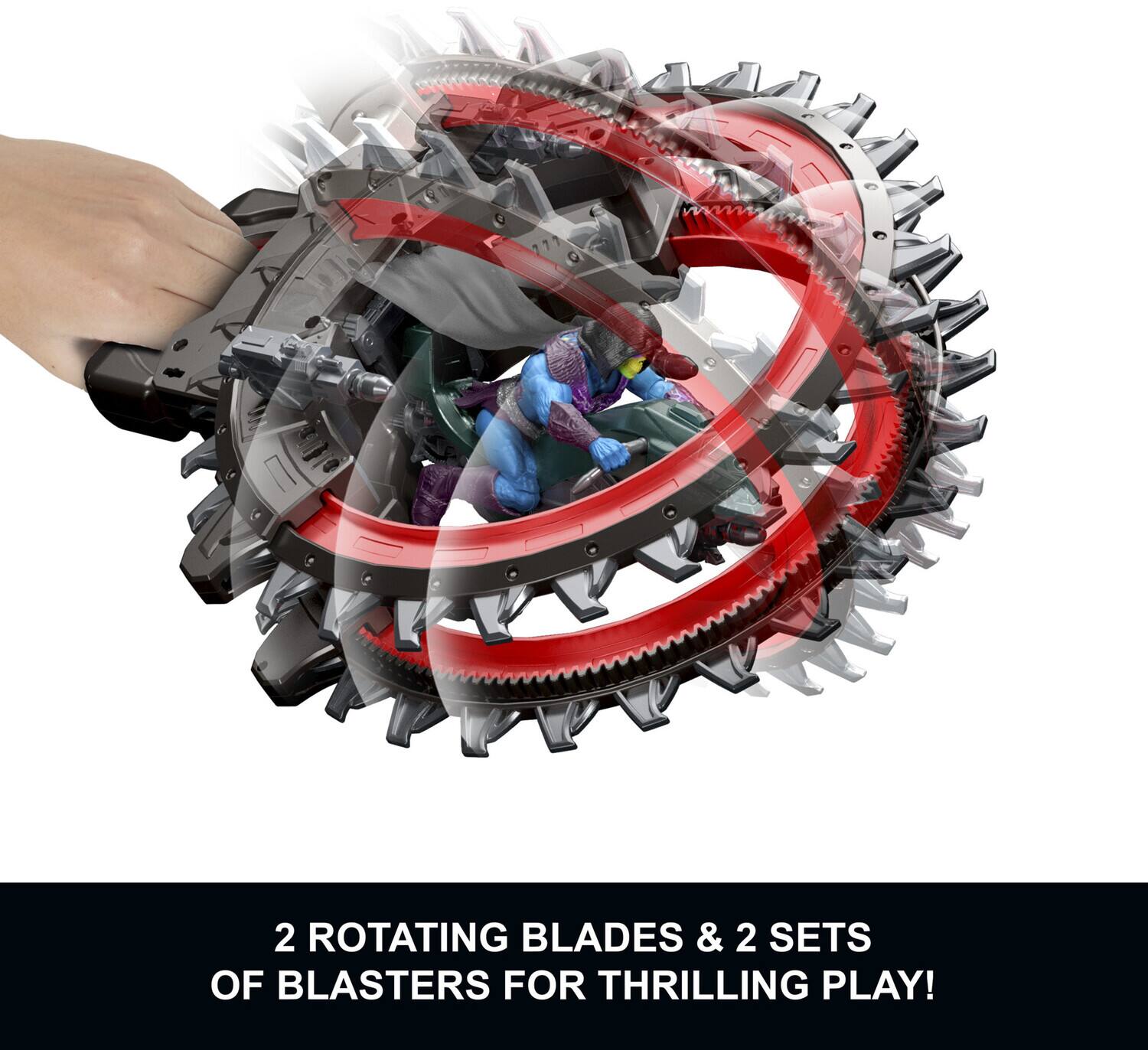 2 rotating blades & 2 sets of blasters for thrilling play!