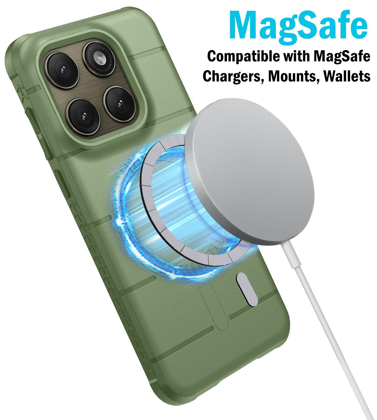 MagSafe  
Compatible with MagSafe Chargers, Mounts, Wallets