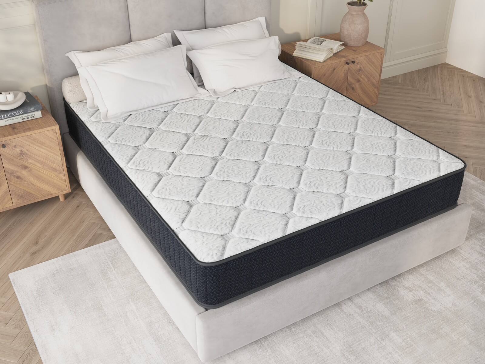 Alt View 2. Glintex - 10-Inch Twin Hybrid Mattress，Cooling Gel Memory Foam，Pocket Springs, Medium-Firm, Made in USA, CertiPUR-US & OEKO-TEX - Gray.