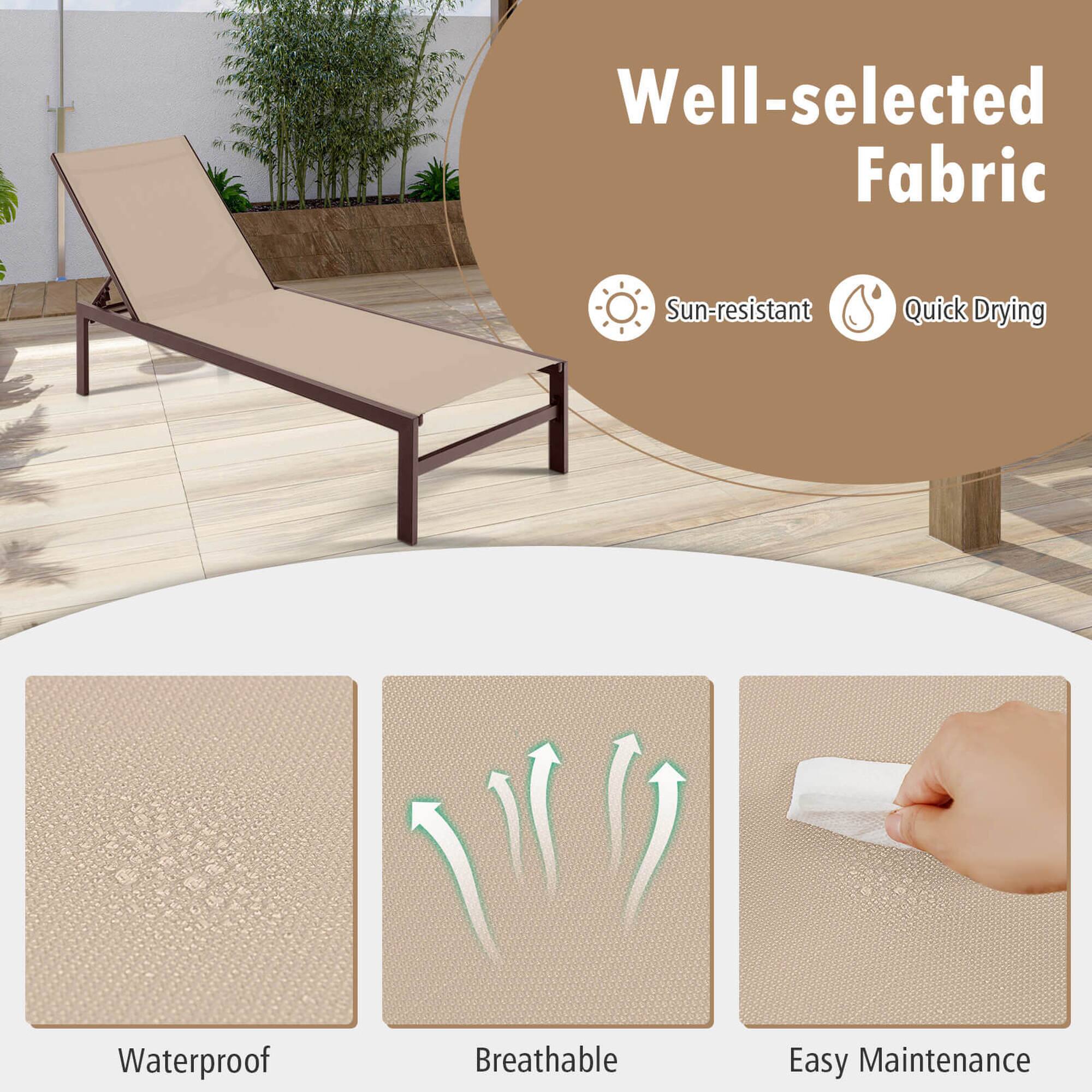 Well-selected Fabric
Sun-resistant
Quick Drying
Waterproof
Breathable
Easy Maintenance