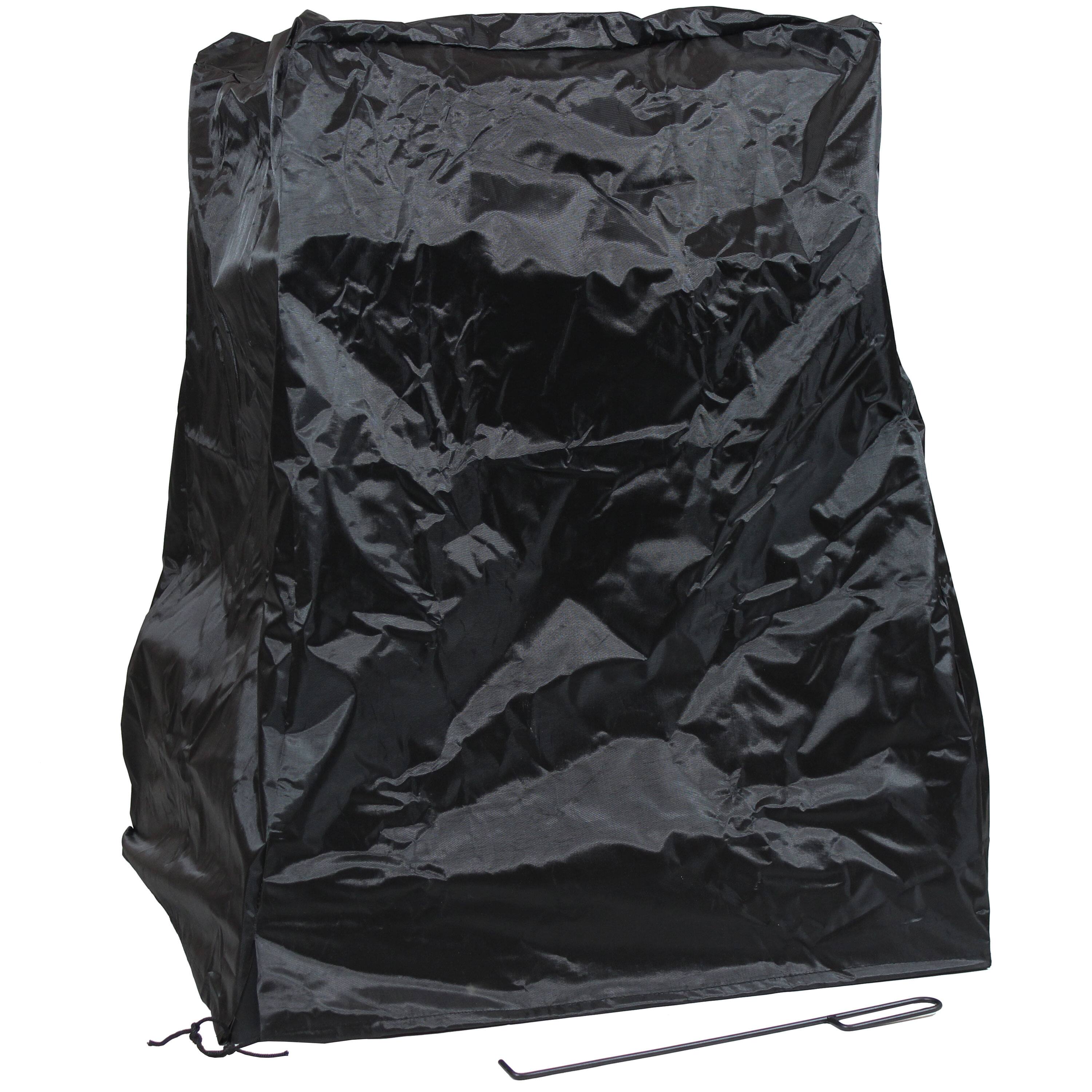 Alt View 5. Sunnydaze - 32 in Pagoda Style Steel Fire Pit with Log Grate and Poker - Black.